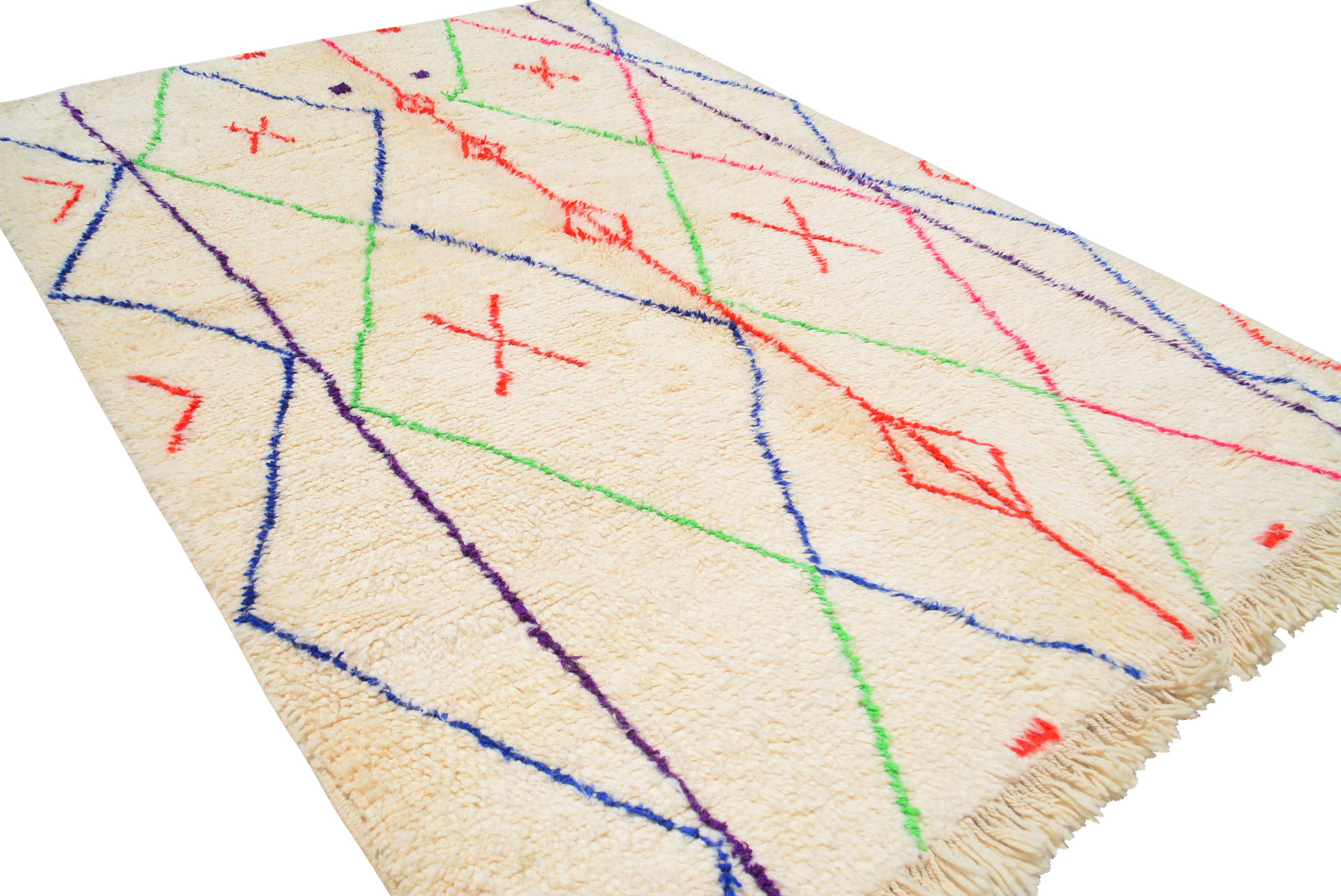 Estilo Libre (5'3" x 8') - Playful Multi-Color Abstract Azilal Rug - Image 6