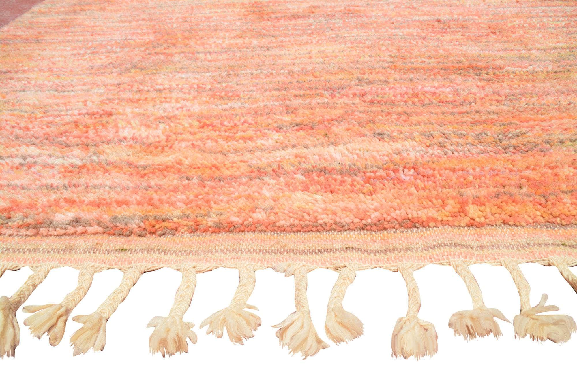 Horizons (4'0" x 5'10") - Subtle Salmon & Peach Layered Blend Rug - Image 3
