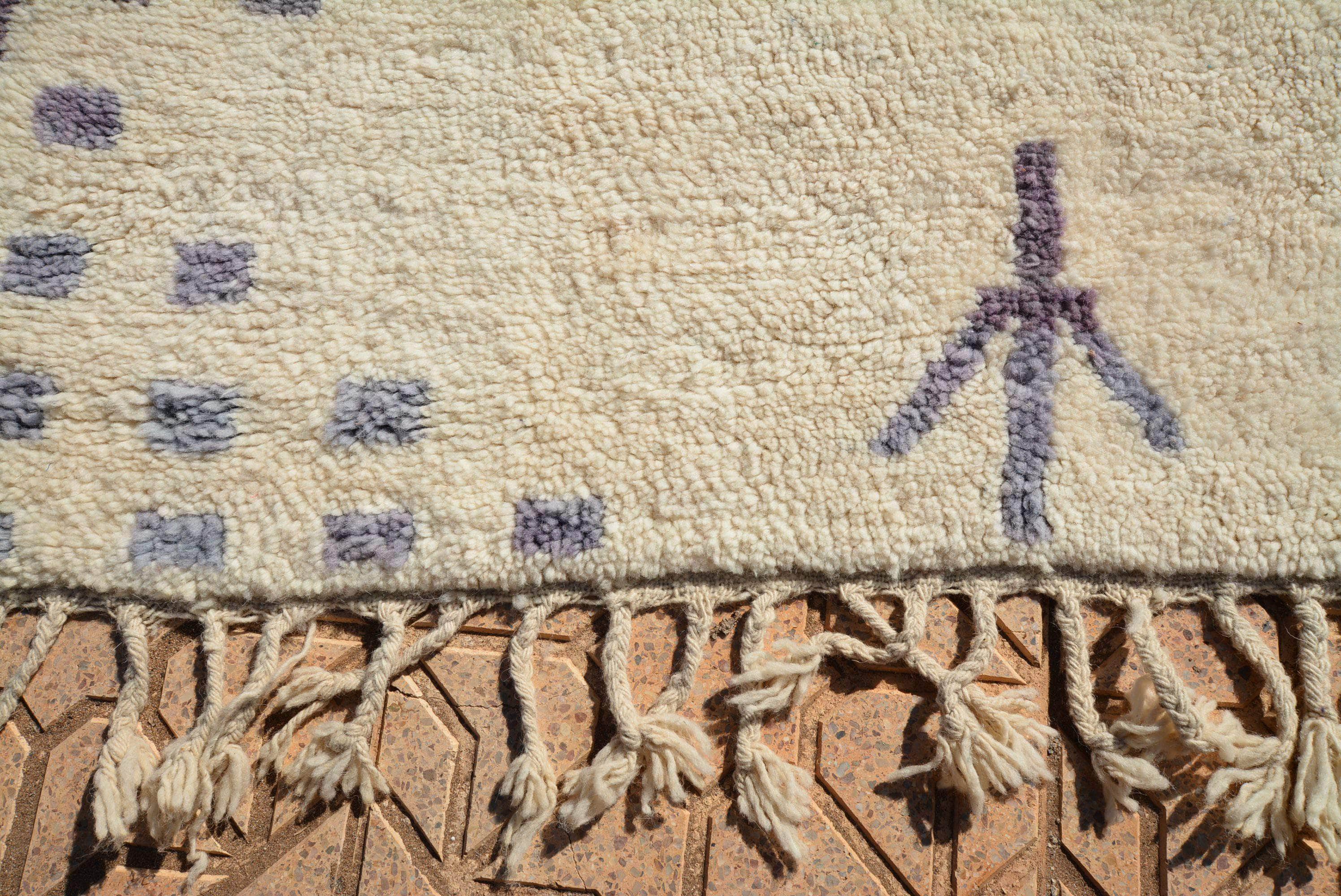 Salma (8'6" x 9'10") - Symbolic Spa Blue & Purple Azilal Rug - Image 3